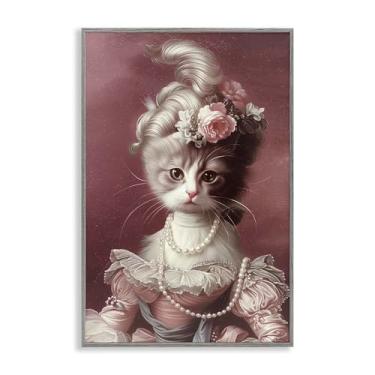 Imagem de Stupell Industries Your Catness Retrato Histórico Cinza Emoldurado Giclee Art Design por Annabelle Hall, 40 x 61 cm