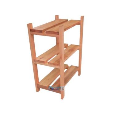 Imagem de Estante Modular 3 Prateleiras Madeira Maciça 65x50x29 cm L12cm Pintada