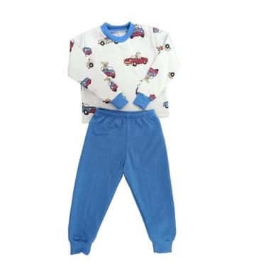 Imagem de Pijama infantil menino manga longa inverno quentinho moletinho flanela