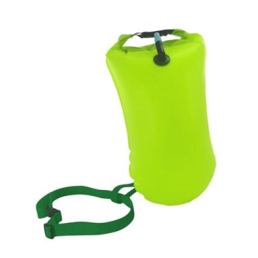 Imagem de kowaku Mochila para equipamento de flutuação tipo boia de natação, bolsa seca com bolhas de natação para esportes aquáticos, rafting, águas abertas, Amarelo Verde