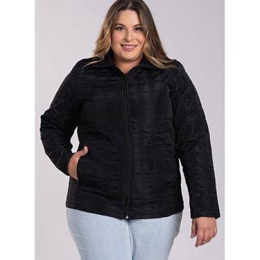 Imagem de Jaqueta Feminina Plus Size Matelasse Dublado Fechamento Zíper - Serena-Feminino