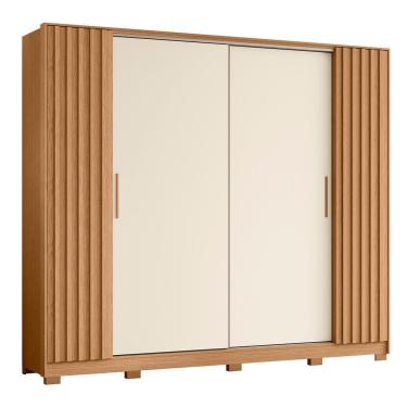 Imagem de Guarda Roupa Casal Jacarandá 4 Portas Flex Freijó-off White - Móveis Albatroz Freijó-off White