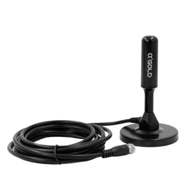 Imagem de Antena Digital HDTV Interna Amplificada, Base Magnética, 3 Metros de Cabo, VHF/UHF, Ganho 5-10dBi