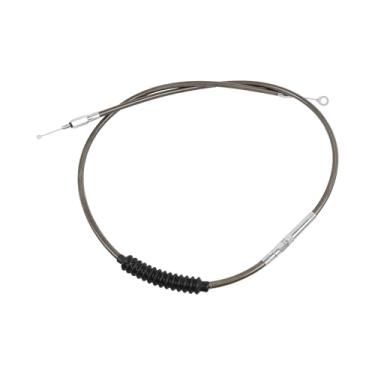 Imagem de WORLDMOTOP 139.7 cm 149.9 cm 160.0 cm 170.2 cm 180.3 cm 190.5 cm 200.7 cm Kit de cabos de embreagem de aço inoxidável compatível com Harley Iron XL 883 1200 Dyna Softail Fat Boy Heritage Road King