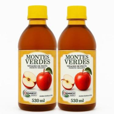 Imagem de Kit 2 Vinagre De Maçã Orgânico Montes Verdes 530Ml