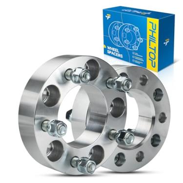 Imagem de PHILTOP Espaçador de roda 5x5, forjado 3,8 cm 5x5 M14x1,5 furo do cubo 87,1 mm, adaptadores para Grand Cherokee 11-20, C1500 88-98, Durango 11-19, Wrangler 18-20, Tahoe 95-99, Gladiador 2020, Yukon