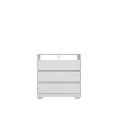 Imagem de Comoda San José Branca Com 3 Gavetas 90x96 Para Tv Até 39 Polegadas  EdeCasaMoveis