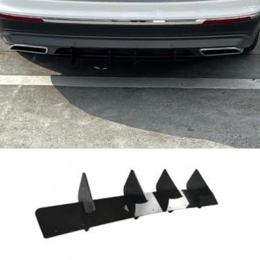 Imagem de Lábio do para-choque traseiro do carro compatível com TlGUAN R 2022-2024 Divisor dianteiro traseiro difusor spoiler corpo kit acessórios para carro