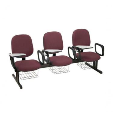 Imagem de Cadeira Em Longarina Para Escolas Linha Uno Vermelho - DESIGN OFFICE M