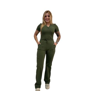 Imagem de Conjunto Scrub Pijama Cirúrgico Verona Verde Cacto Toque geladinho