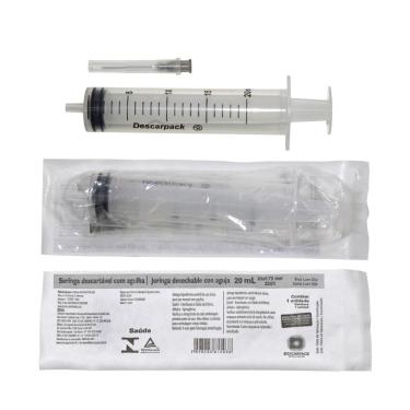 Imagem de Seringa Descarpack Com Agulha 25x7 - 20ml
