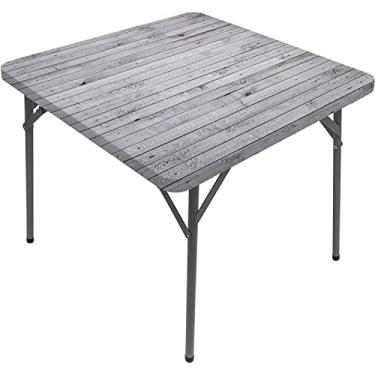 Imagem de Enseada de mesa quadrada cinza e branca, fundo de tábua de madeira com linhas verticais, imagem vintage em tom preto e branco, adequada para toalha de mesa de centro quadrada, serve para mesa quadrada