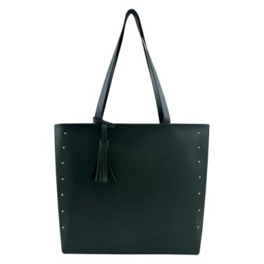 Imagem de Bolsa Sacola Feminina Grande De Ombro Universitária Reforçada (Verde Militar)