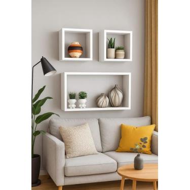 Imagem de Kit Nichos Quarto Banheiro Sala Escritório Decoração 100 mdf - eucatex