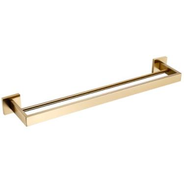 Imagem de Conjunto de acessórios para banheiro em ouro escovado, suporte para rolo de papel higiênico de parede, toalheiro, cabide para roupão, kit de acessórios de aço inoxidável (BG 2 Toalheiro 560)