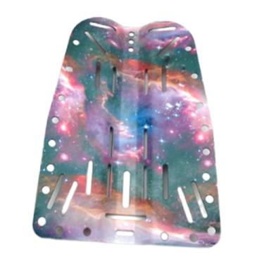 Imagem de Colaxi Placa traseira para colete de mergulho com 3 mm de espessura, 1" e 2" com fendas para alça de virilha, liga de alumínio 5052, substituição, Style B