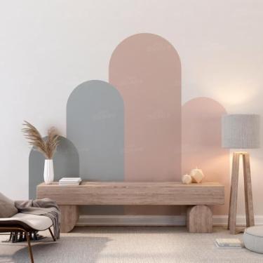 Imagem de Adesivo de Parede Lavável Quatro Arcos Geométrico Elegante Para Sala Quarto Escritório