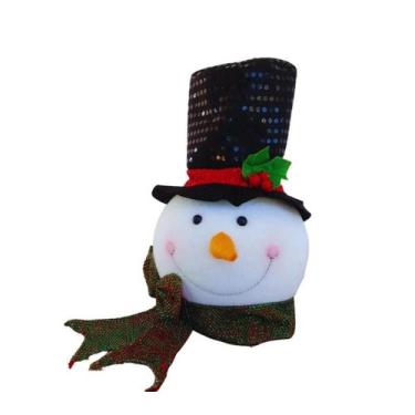 Imagem de Ponteira Para Árvore De Natal Cabeça Boneco de Neve 35cm. - Wincy