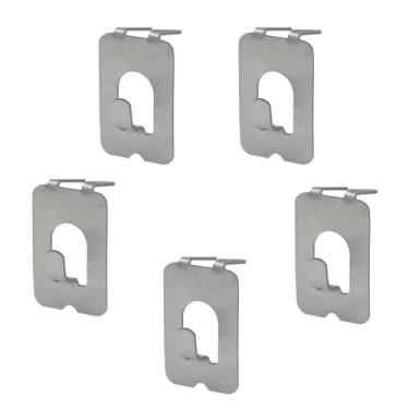 Imagem de IEUDNS Ganchos para pendurar quadros, ganchos para pendurar pôsteres de fotos em espelho, de parede que não deixam marcas, para molduras de parede, 5 Unidades