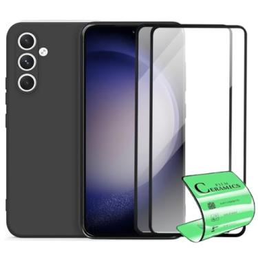 Imagem de Kit Capa Capinha Aveludada e 2 Películas Cerâmica 9D Compatível Samsung Galaxy S23 - SMART E CASE