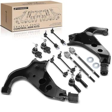 Imagem de A-Premium Conjunto Premium Com 12, Braço De Controle Inferior Dianteiro, Junta Esférica, Ponteira Direção Interna E Externa, Barra Estabilizadora Traseira, Compatível Nissan Pathfinder 1996-2004, In