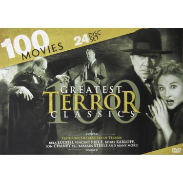 Imagem de 100 Greatest Terror Classics: Bela Lugosi - Vincent Price - Boris Karloff - Lon Chaney - Barbara Steele - Dr. Jekyll and Mr. Hyde - Hunchback of Notre Dame - Phantom of the Opera - Metropolis - Nosferatu - Night of the Living Dead - Little Shop of Horro