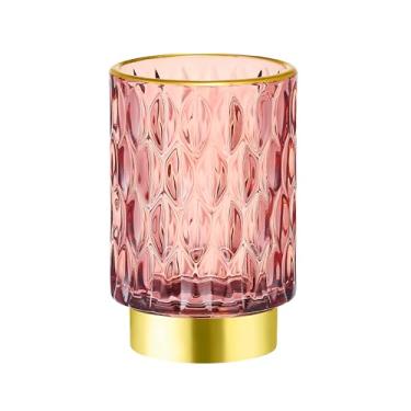 Imagem de LEICURACE Organizador de pincéis de maquiagem, porta-escovas de dentes, porta-lápis de mesa, copo de pincel de vidro vintage multifuncional (A39-4-US)