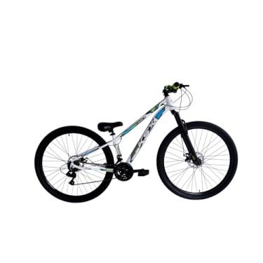 Imagem de Bicicleta Bike Aro 29 MTB Alumínio KSX GRAU SD7 21 Velocidade Cabeamento Interno Unissex (BRANCA (C/M VERDE NEON), 13)