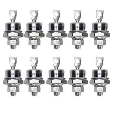 Imagem de Zhjvihx 10PCS Retificador Diodo Espiral Chassis Stud Montagem para Carregamento da Bateria, Vibrating Retificador Diodo Sturdy Fine Craftsmanship Chassis Stud (ZX85-12 positivo)
