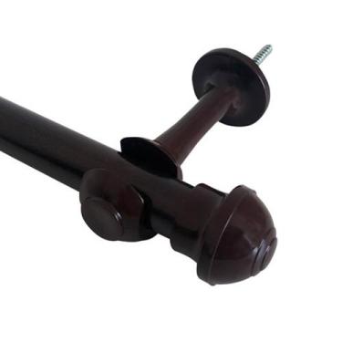 Imagem de Kit Varão 1,50m para Cortinas 19mm Tabaco - Sua Casa Decor
