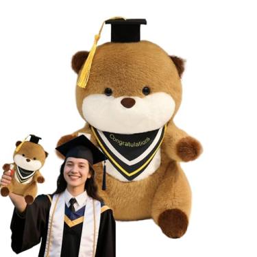 Imagem de Pelúcia De Formatura | Bichinho De Lontras Animadas De Abraço Decorativo - de Animal de Pelúcia com Chapéu e Diploma para Decoração de Quarto Aniversário Dia dos Namorados Festa de Natal