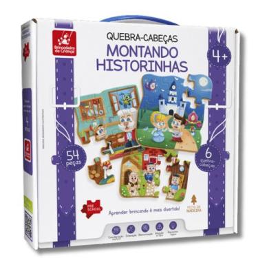 Imagem de Quebra cabeça Educativo Infantil Montando Histórias Clássicas 54 Peças