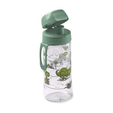 Imagem de Snips Garrafa de água infantil | Decoração de dinossauro | Garrafa infantil | Tritan Renew | 0,50 litros | 7 x 7 x 20 cm | Feito na Itália | 0% livre de BPA