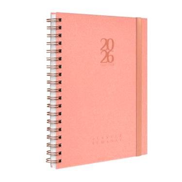 Imagem de Agenda 2026 Planner Semanal Plus Solid Glitter Cores Pêssego
