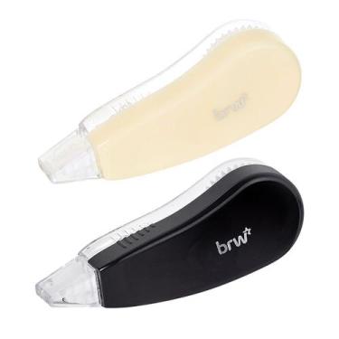 Imagem de Corretivo em Fita Preto ou Off White 5mm x 3m - BRW Suprimentos