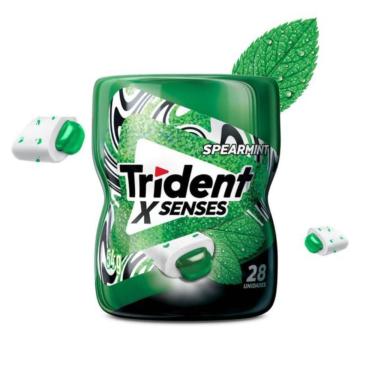 Imagem de Chiclete Trident XSenses Spearmint Sem Açúcar Garrafa 54g