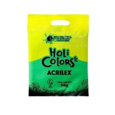 Imagem de Pó Colorido Para Festas Chá Revelação Holi Colors Acrilex 50g - Cores,