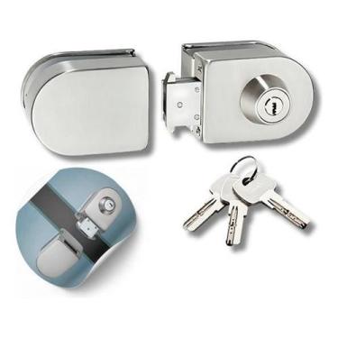 Imagem de Mini Fechadura Pressão Pra Porta De Correr Vidro/Vidro Chave - Oliveir