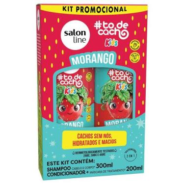 Imagem de Kit Shampoo Salon Line Kids To De Cacho Morango 300ml + Condicionador 