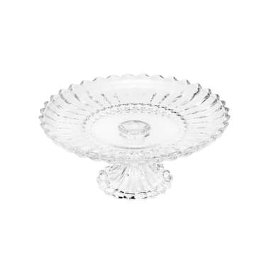 Imagem de Prato para Bolo com Pé Wolff Geneva Cristal 30x13cm Design Sofisticado