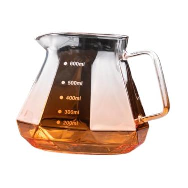 Imagem de Fenteer Cafeteira de vidro para servir, cafeteira de gotejamento, 20 oz/600ml, coador de café de vidro transparente Classic Baristas, para casa, café e, Laranja