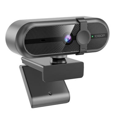 Imagem de MOERTEK Webcam 1080p para PC, webcam com microfone, correção automática de luz, ângulo amplo de 90°, capa de privacidade integrada, suporta YouTube, Zoom, Teams, Meet, Skype, perfeita para reuniões