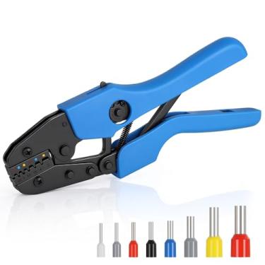 Imagem de Alicate de Crimpar, Ferramenta de crimpagem para terminais com ferrolho e extremidades de fios com pinos - Alicates de crimpagem com catraca 0,5-6 mm²