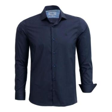 Imagem de Camisa Social Amil Comfort Manga Longa Tecido Liso Algodão Elastano 18