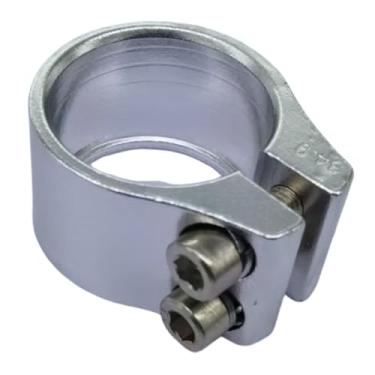 Imagem de Colaxi Grampo de tubo de assento de bicicleta Grampo de selim de bicicleta Substituição de 1,37 polegadas Acessório de liga de alumínio tensor de tubo de de, Prata