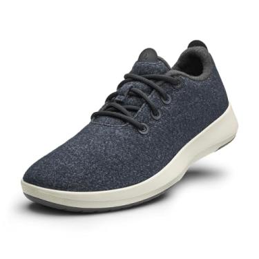Imagem de Allbirds Tênis masculino de corrida de lã, impermeável, respirável, casual, feito com lã merino ecológica, Preto natural (sola branca natural), 39