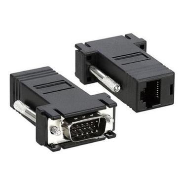 Imagem de Adaptador Extensor Vga Video Via Cabo Rede Rj45