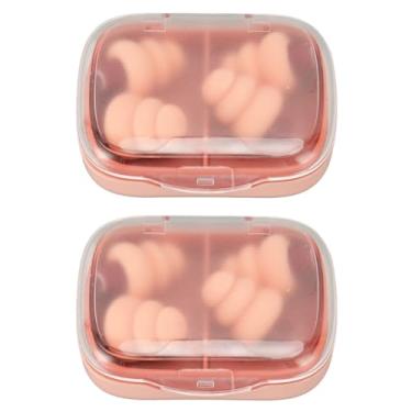 Imagem de Sonew 2 Pares de Tampões de Ouvido Reutilizáveis ​​Com Cancelamento de Ruído para Dormir, Viajar, Escritório Com Caixa de Armazenamento, Redução Avançada de Ruído, Material de Esponja