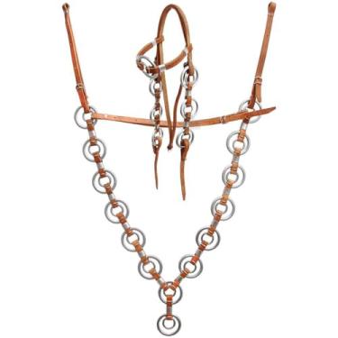 Imagem de Traia em Argola Dupla Couro Legítimo Para Cavalos (Oleado)