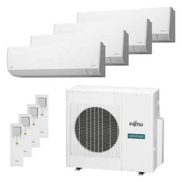 Imagem de Ar-Condicionado Multi Split Inverter 35000 BTUs Fujitsu Airstage Premium Quente e Frio (4 Evap. HW 12000) 220V
